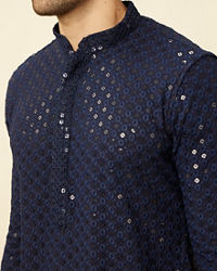 Manyavar Men Elegant Blue Kurta Pajama