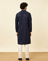 Dark Blue Chikankari Kurta image number 5