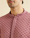 alt message - Manyavar Men Pink Harmony Viscose Kurta Pajama image number 1