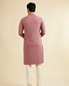 alt message - Manyavar Men Pink Harmony Viscose Kurta Pajama image number 4