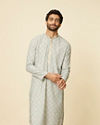 Manyavar Men Light Mid Green Kurta Set