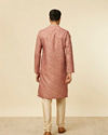 Manyavar Men Rust Bel Buti Patterned Kurta Set