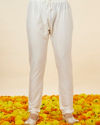 Manyavar Men Light Blue Sequin Embroidered Kurta Pajama