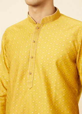 Manyavar Men Elegant Cream Kurta Pajama image number 1