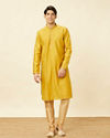 Manyavar Men Elegant Cream Kurta Pajama image number 2