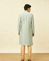 Manyavar Men Aquamarine Blue Sequined Kurta Set
