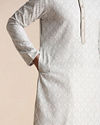 Pale Pink and Pista Green Patterned Kurta Set image number 2