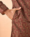 Manyavar Men Maroon Majesty Kurta Pajama