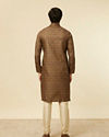 Manyavar Men Dark Green Paisley Printed Kurta Set