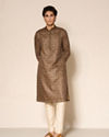 Manyavar Men Dark Green Paisley Printed Kurta Set