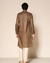 Manyavar Men Dark Green Paisley Printed Kurta Set