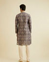 Manyavar Men Soft Lilac Tree Of Life Printed Kurta Set