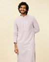 alt message - Manyavar Men Lilac Chikankari Kurta Set image number 0