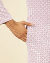 alt message - Manyavar Men Lilac Chikankari Kurta Set image number 3