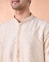 Manyavar Men Regal Cream Delight Kurta Pajama