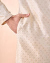 Manyavar Men Regal Cream Delight Kurta Pajama