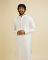 Manyavar Men White Elegance Kurta Pajama image number 0