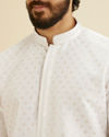 Manyavar Men White Elegance Kurta Pajama image number 1