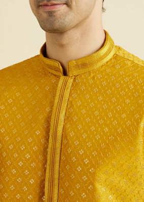 Manyavar Men Regal Mustard Kurta Pajama