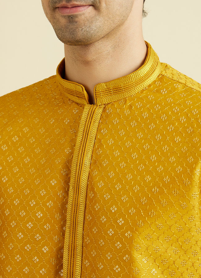 Manyavar Men Regal Mustard Kurta Pajama