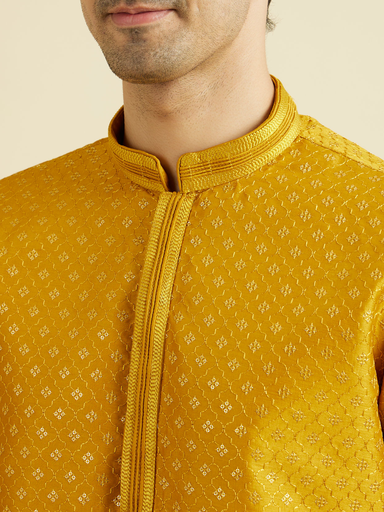Manyavar Men Regal Mustard Kurta Pajama