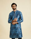 Manyavar Men Blue Elegance Kurta Pajama