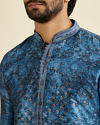 Manyavar Men Blue Elegance Kurta Pajama