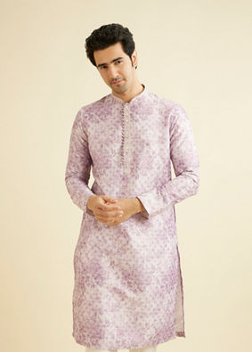 Manyavar Men Elegant Lilac Kurta Pajama image number 0