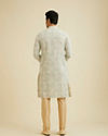 Manyavar Men Soft Green Chikankari Patterned Kurta Set