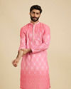 Manyavar Men Vibrant Pink Kurta Pajama image number 0