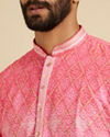 Manyavar Men Vibrant Pink Kurta Pajama image number 1