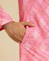 Manyavar Men Vibrant Pink Kurta Pajama image number 3