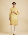 Manyavar Men Radiant Mustard Cotton Kurta Pajama image number 2