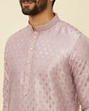 Manyavar Men Lilac Diamond String Patterned Kurta Set image number 1