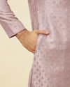 Manyavar Men Lilac Diamond String Patterned Kurta Set