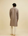 Manyavar Men Battleship Grey Kurta Set with Patra Work