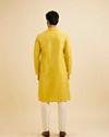 Manyavar Men Sunshine Yellow Kurta Set with Patra Work