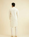 Manyavar Men Warm White Kurta Set with Patra Work image number 5