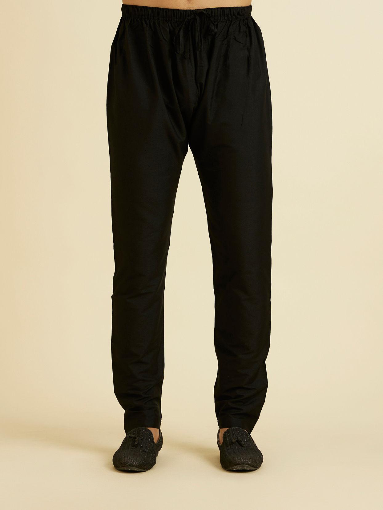 Manyavar Men Regal Black Kurta Pajama Set