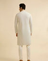 Manyavar Men Ivory Cream Chikankari Embroidered Kurta Set