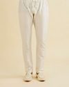 Manyavar Men Cream White Sequinned Kurta Set
