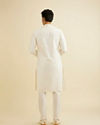 Manyavar Men Cream White Sequinned Kurta Set