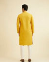 Manyavar Men Mustard Yellow Sequinned Kurta Set