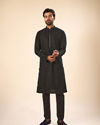 Manyavar Men Black Elegance Kurta Pajama