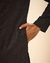 Manyavar Men Black Elegance Kurta Pajama