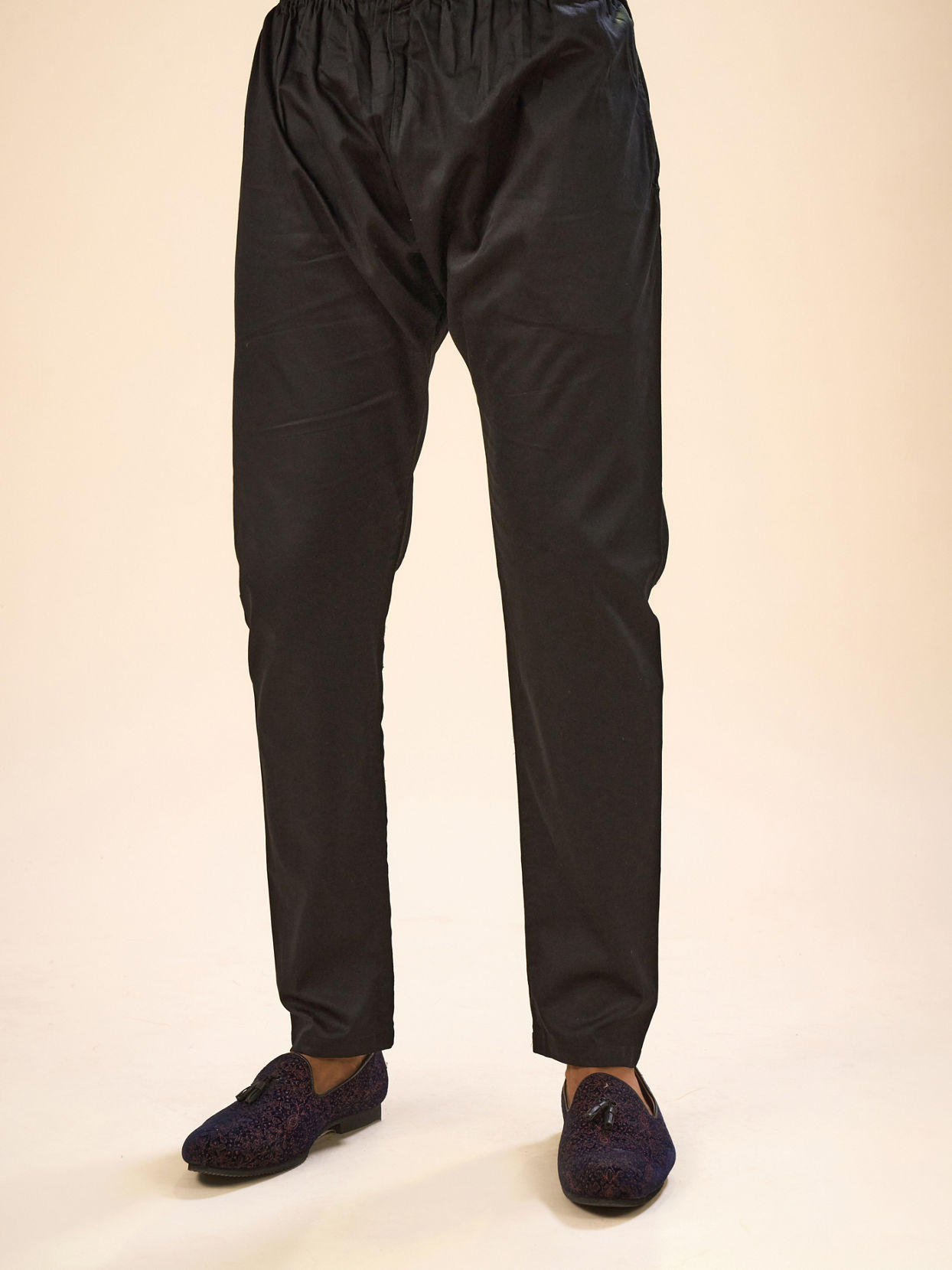 Manyavar Men Black Elegance Kurta Pajama