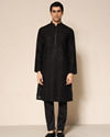 Manyavar Men Black Elegance Kurta Pajama
