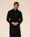 Manyavar Men Black Elegance Kurta Pajama