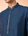 Manyavar Men Teal Blue Elegance Kurta Pajama