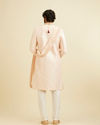 Manyavar Men Cherry Blossom Pink Floral Patterned Sherwani Set